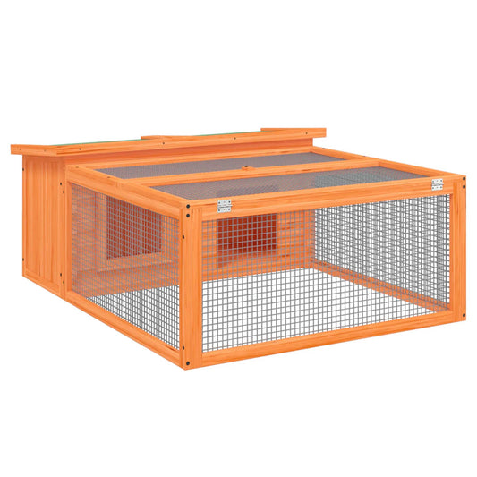 Rabbit Hutch Brown 117.5x97x47.5 cm Solid Wood Pine Rabbit Hutch Brown 117.5x97x47.5 cm Solid Wood Pine
