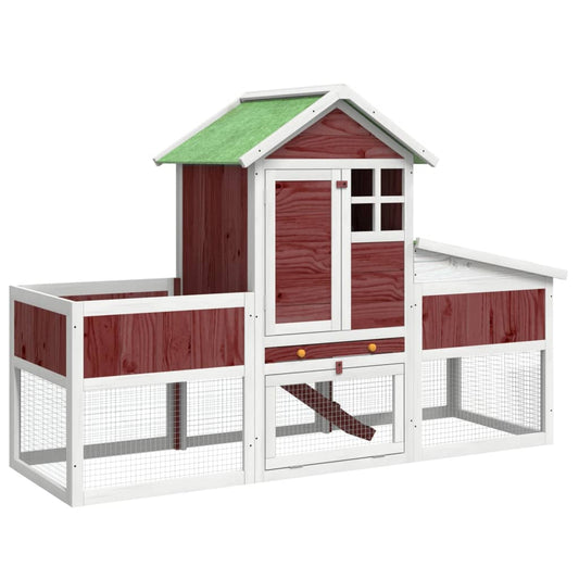 Rabbit Hutch Mocha 170x63x113 cm Solid Wood Pine Rabbit Hutch Mocha 170x63x113 cm Solid Wood Pine