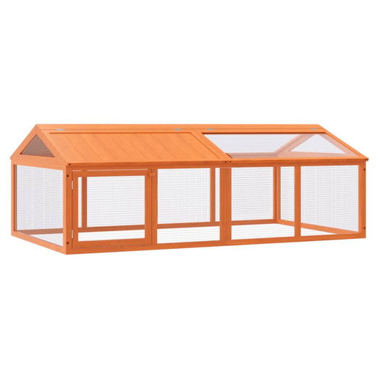 Run Box Brown 200x112.5x74 cm Solid Wood Pine Run Box Brown 200x112.5x74 cm Solid Wood Pine