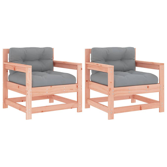 Garden Chairs with Cushions 2 pcs Solid Wood Douglas Garden Chairs with Cushions 2 pcs Solid Wood Douglas
