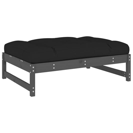 Garden Footstool Grey 120x80 cm Solid Wood Pine Garden Footstool Grey 120x80 cm Solid Wood Pine