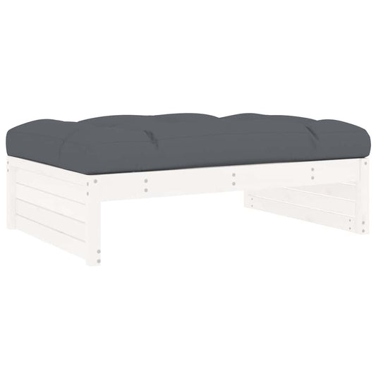Garden Footstool White 120x80 cm Solid Wood Pine Garden Footstool White 120x80 cm Solid Wood Pine