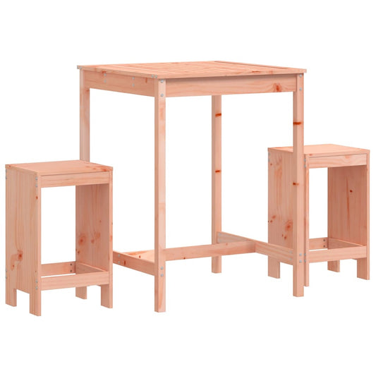 3 Piece Garden Bar Set Solid Wood Douglas 3 Piece Garden Bar Set Solid Wood Douglas
