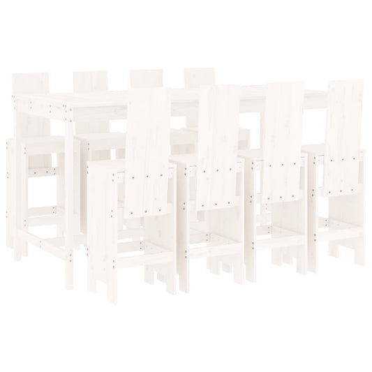 Garden Bar Set | White | Solid pine wood | Large | Footrest Garden Bar Set | White | Solid pine wood | Large | Footrest