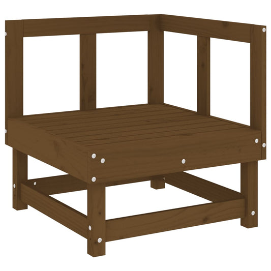 Garden Corner Sofa Honey Brown Solid Wood Pine Garden Corner Sofa Honey Brown Solid Wood Pine