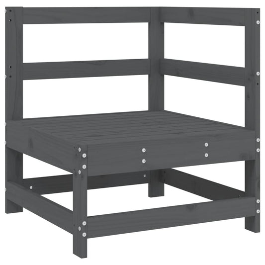 Garden Corner Sofa Grey Solid Wood Pine Garden Corner Sofa Grey Solid Wood Pine