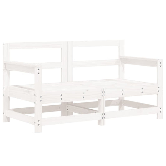 Garden Corner Sofas 2 pcs White Solid Wood Pine Garden Corner Sofas 2 pcs White Solid Wood Pine