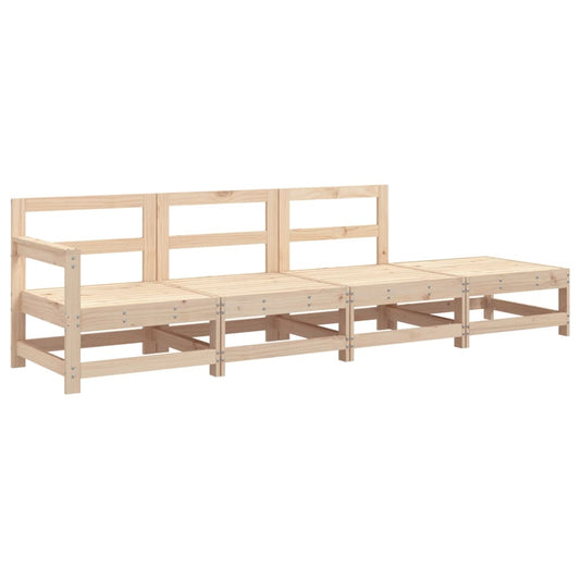 4 Piece Garden Lounge Set Solid Wood Pine 4 Piece Garden Lounge Set Solid Wood Pine