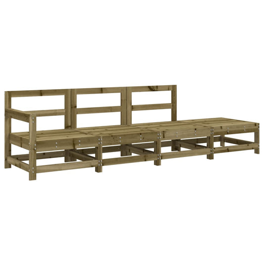 4 Piece Garden Lounge Set Impregnated Wood Pine 4 Piece Garden Lounge Set Impregnated Wood Pine