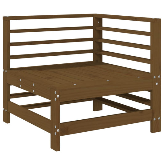 Garden Corner Sofa Honey Brown Solid Wood Pine Garden Corner Sofa Honey Brown Solid Wood Pine