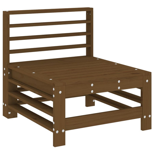 Garden Middle Sofa Honey Brown Solid Wood Pine Garden Middle Sofa Honey Brown Solid Wood Pine