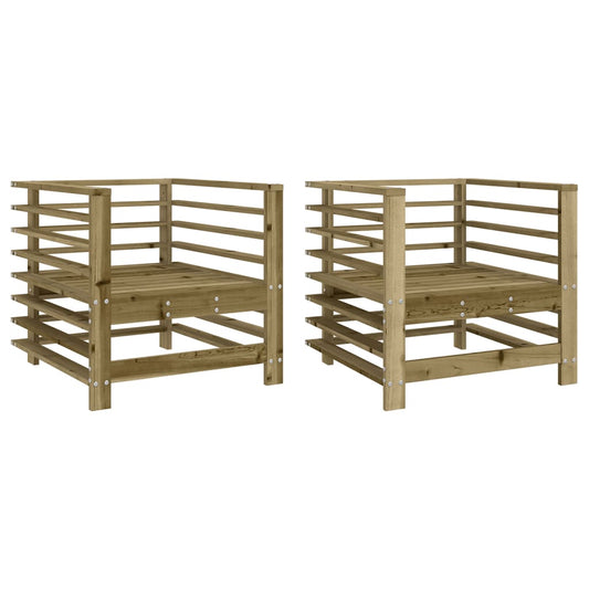 Garden Chairs 2 pcs Impregnated Wood Pine Garden Chairs 2 pcs Impregnated Wood Pine