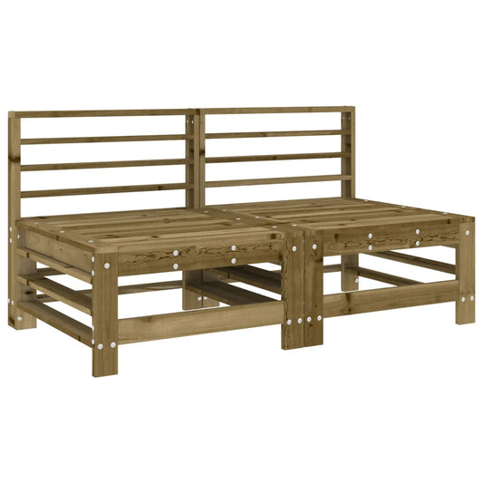 Garden Middle Sofas 2 pcs Impregnated Wood Pine Garden Middle Sofas 2 pcs Impregnated Wood Pine