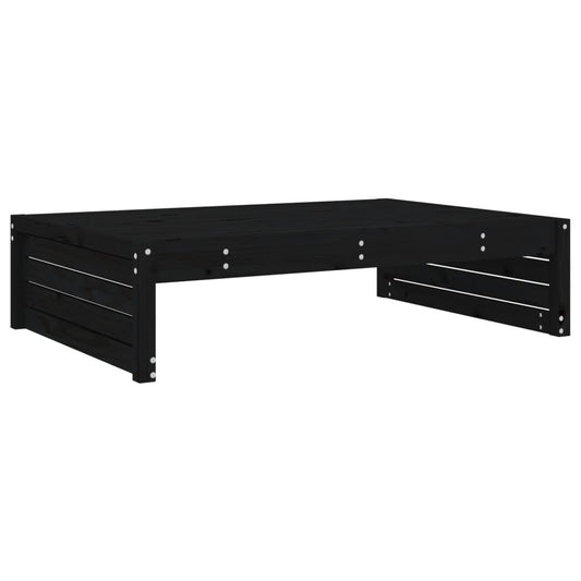 Garden Footstool | Black | Solid pine wood | 120x80 cm | Modular Garden Footstool | Black | Solid pine wood | 120x80 cm | Modular