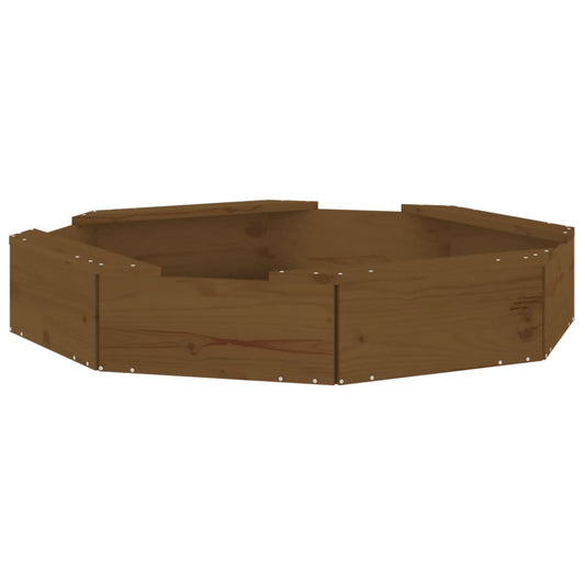 Sandbox with Seats Honey Brown Octagon Solid Wood Pine Sandbox with Seats Honey Brown Octagon Solid Wood Pine