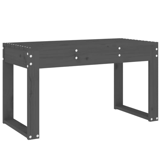 Garden Bench | Grey | Solid Pine Wood | 80 cm x 38 cm x 45 cm | Durable Garden Bench | Grey | Solid Pine Wood | 80 cm x 38 cm x 45 cm | Durable