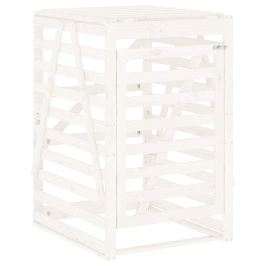 Wheelie Bin Storage White 84x90x128.5 cm Solid Wood Pine Wheelie Bin Storage White 84x90x128.5 cm Solid Wood Pine