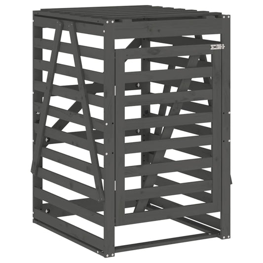 Wheelie Bin Storage Grey 84x90x128.5 cm Solid Wood Pine Wheelie Bin Storage Grey 84x90x128.5 cm Solid Wood Pine