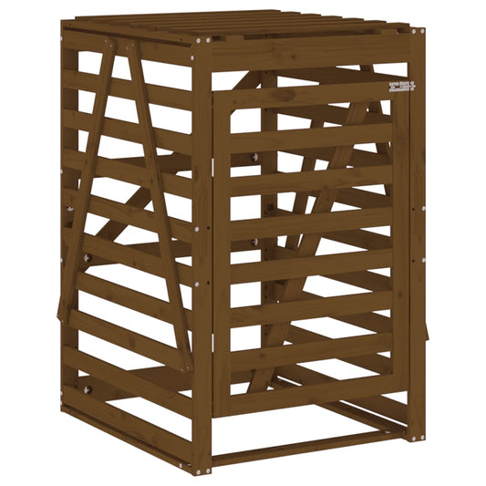 Wheelie Bin Storage Honey Brown 84x90x128.5 cm Solid Wood Pine Wheelie Bin Storage Honey Brown 84x90x128.5 cm Solid Wood Pine