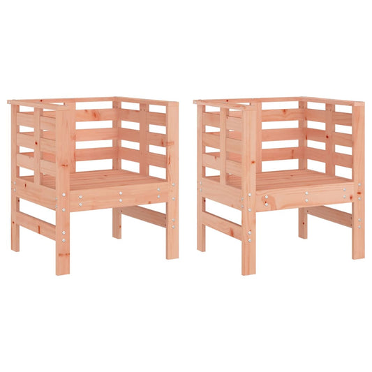 Garden Chairs 2 pcs 61,5x53x71 cm Solid Wood Douglas Garden Chairs 2 pcs 61,5x53x71 cm Solid Wood Douglas