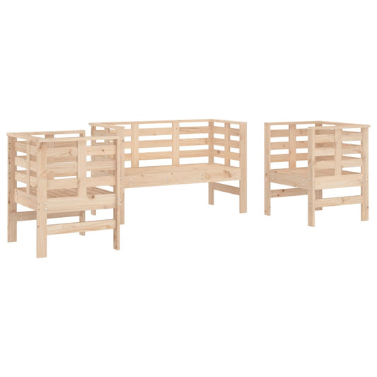 3 Piece Garden Lounge Set Solid Wood Pine 3 Piece Garden Lounge Set Solid Wood Pine