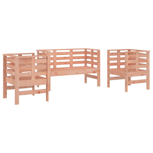 3 Piece Garden Lounge Set Solid Wood Douglas 3 Piece Garden Lounge Set Solid Wood Douglas