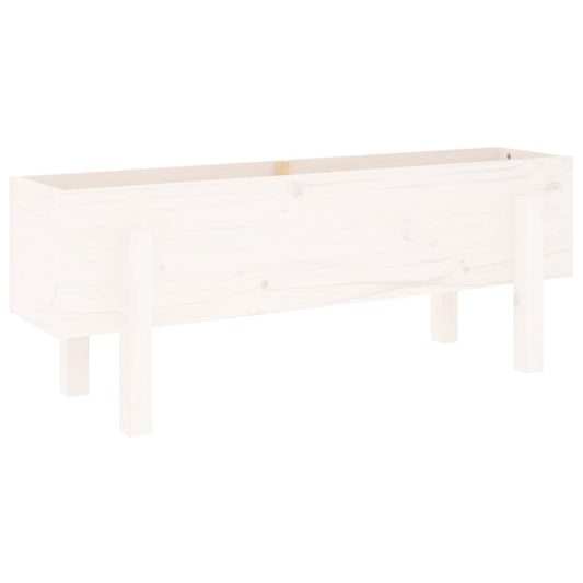 Garden Raised Bed White 101x30x38 cm Solid Wood Pine Garden Raised Bed White 101x30x38 cm Solid Wood Pine