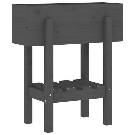 Garden Planter Grey 62x30x69 cm Solid Wood Pine Garden Planter Grey 62x30x69 cm Solid Wood Pine