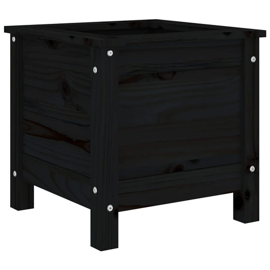 Garden Planter Black 40x40x39 cm Solid Wood Pine Garden Planter Black 40x40x39 cm Solid Wood Pine