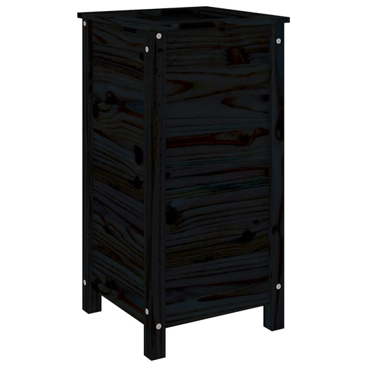 Garden Planter Black 40x40x78 cm Solid Wood Pine Garden Planter Black 40x40x78 cm Solid Wood Pine