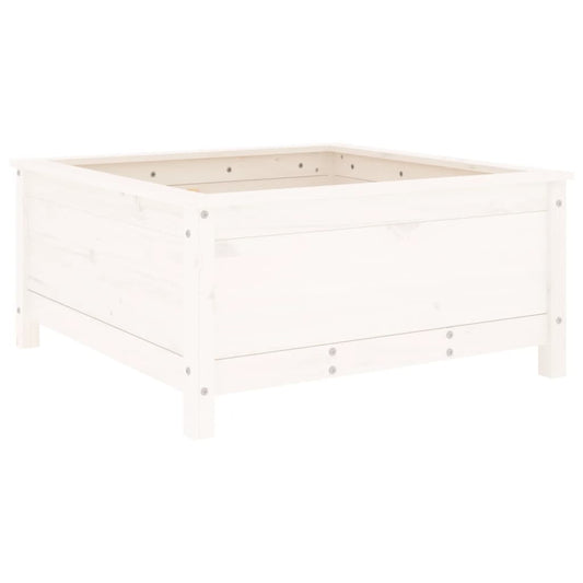 Garden Planter White 82.5x82.5x39 cm Solid Wood Pine Garden Planter White 82.5x82.5x39 cm Solid Wood Pine