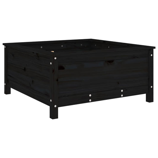 Garden Planter Black 82.5x82.5x39 cm Solid Wood Pine Garden Planter Black 82.5x82.5x39 cm Solid Wood Pine