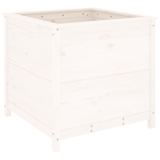 Garden Planter White 82.5x82.5x78 cm Solid Wood Pine Garden Planter White 82.5x82.5x78 cm Solid Wood Pine