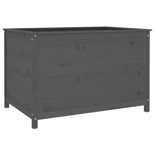Garden Raised Bed Grey 119.5x82.5x78 cm Solid Wood Pine Garden Raised Bed Grey 119.5x82.5x78 cm Solid Wood Pine