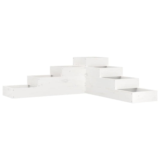 Garden Planter 4-Tier 106x104.5x36 cm White Solid Wood Pine Garden Planter 4-Tier 106x104.5x36 cm White Solid Wood Pine