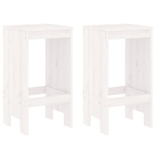 Bar Stools 2 pcs White 40x36x75 cm Solid Wood Pine Bar Stools 2 pcs White 40x36x75 cm Solid Wood Pine