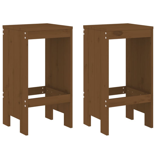 Bar Stools 2 pcs Honey Brown 40x36x75 cm Solid Wood Pine Bar Stools 2 pcs Honey Brown 40x36x75 cm Solid Wood Pine