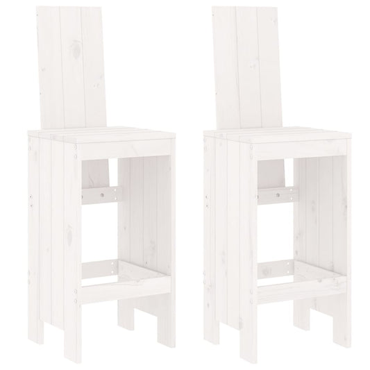 Bar Stools 2 pcs White 40x42x120 cm Solid Wood Pine Bar Stools 2 pcs White 40x42x120 cm Solid Wood Pine