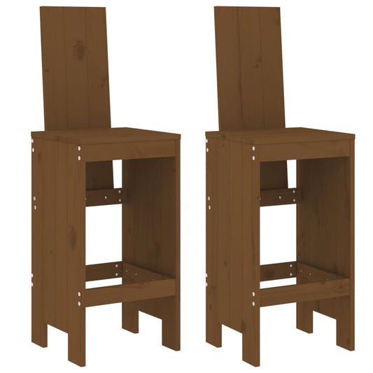 Bar Stools 2 pcs Honey Brown 40x42x120 cm Solid Wood Pine Bar Stools 2 pcs Honey Brown 40x42x120 cm Solid Wood Pine