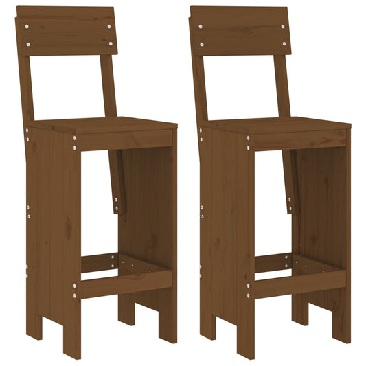 Bar Stools 2 pcs Honey Brown 40x48,5x115,5 cm Solid Wood Pine Bar Stools 2 pcs Honey Brown 40x48,5x115,5 cm Solid Wood Pine