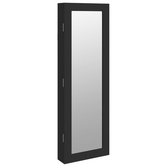 Mirror Jewellery Cabinet Wall Mounted Black 30x8,5x90 cm Mirror Jewellery Cabinet Wall Mounted Black 30x8,5x90 cm