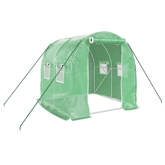 Greenhouse with Steel Frame Green 4 m² 2x2x2 m Greenhouse with Steel Frame Green 4 m² 2x2x2 m