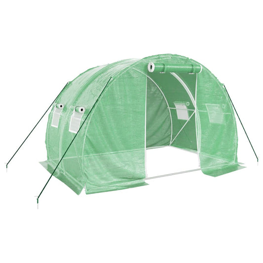 Greenhouse with Steel Frame Green 6 m² 3x2x2 m Greenhouse with Steel Frame Green 6 m² 3x2x2 m