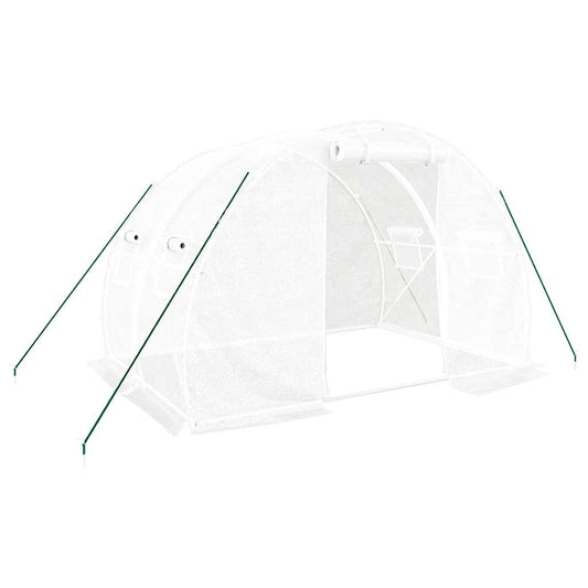 Greenhouse with Steel Frame White 6 m² 3x2x2 m Greenhouse with Steel Frame White 6 m² 3x2x2 m