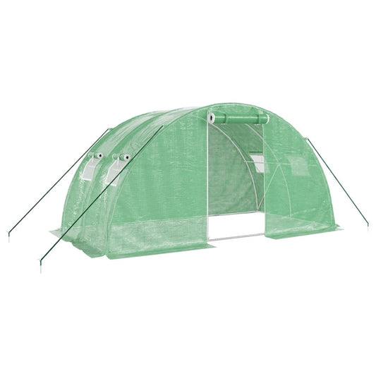 Greenhouse with Steel Frame Green 8 m² 4x2x2 m Greenhouse with Steel Frame Green 8 m² 4x2x2 m