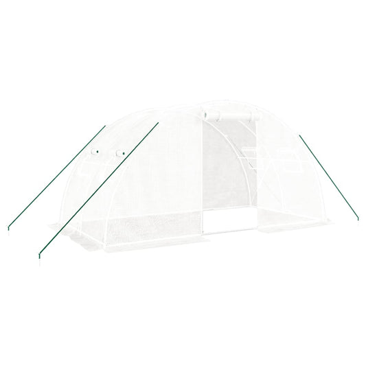 Greenhouse with Steel Frame White 8 m² 4x2x2 m Greenhouse with Steel Frame White 8 m² 4x2x2 m