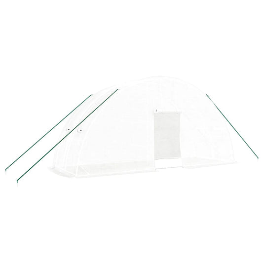 Greenhouse with Steel Frame White 12 m² 6x2x2.85 m Greenhouse with Steel Frame White 12 m² 6x2x2.85 m
