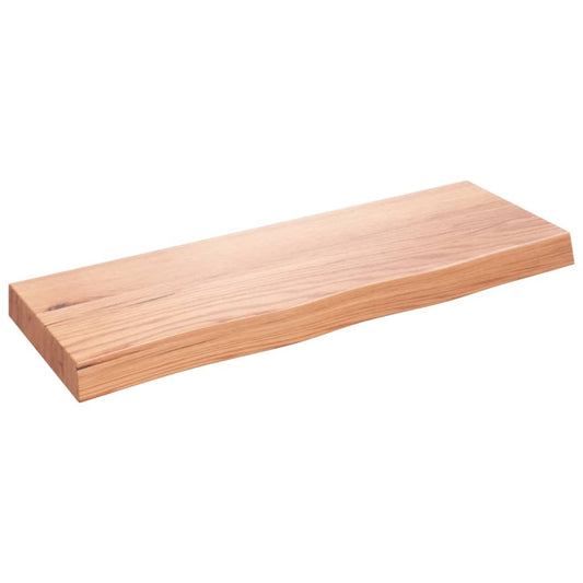 Wall Shelf Light Brown 80x30x(2-6) cm Treated Solid Wood Oak Wall Shelf Light Brown 80x30x(2-6) cm Treated Solid Wood Oak