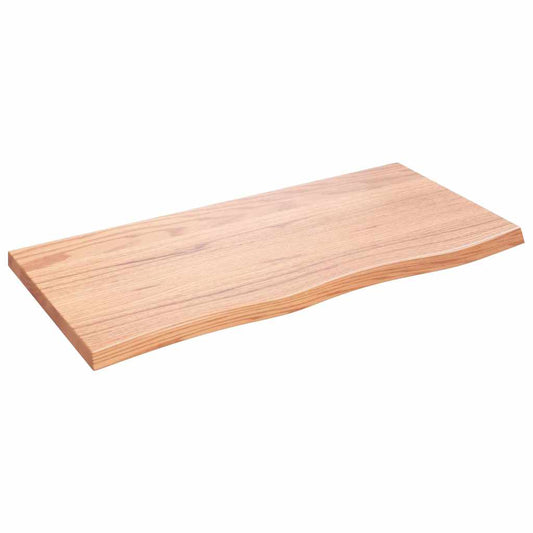 Wall Shelf Light Brown 100x50x(2-4) cm Treated Solid Wood Oak Wall Shelf Light Brown 100x50x(2-4) cm Treated Solid Wood Oak