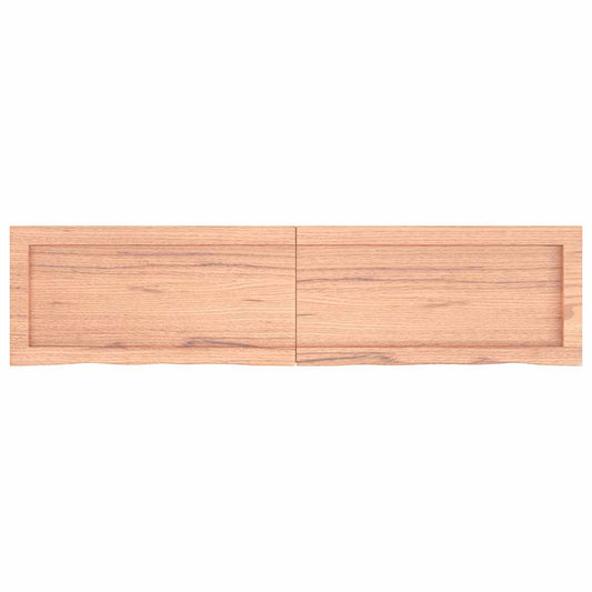 Wall Shelf Light Brown 120x30x(2-4) cm Treated Solid Wood Oak Wall Shelf Light Brown 120x30x(2-4) cm Treated Solid Wood Oak